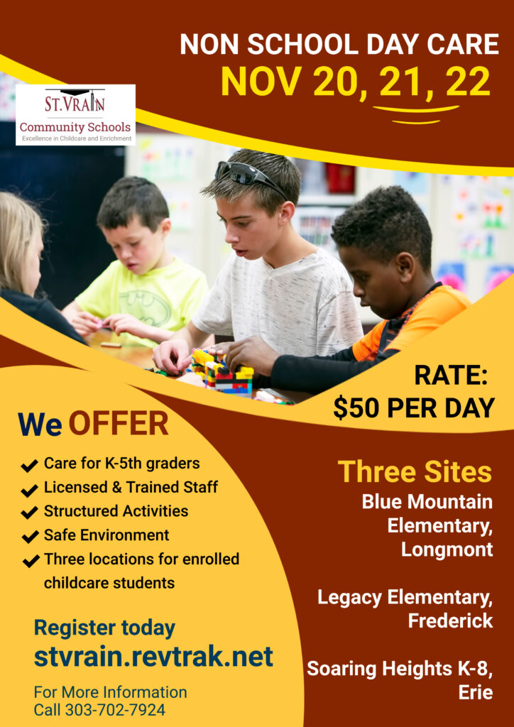 Non-school day care flyer
