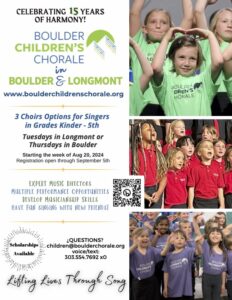 Boulder Children's Chorale flyer