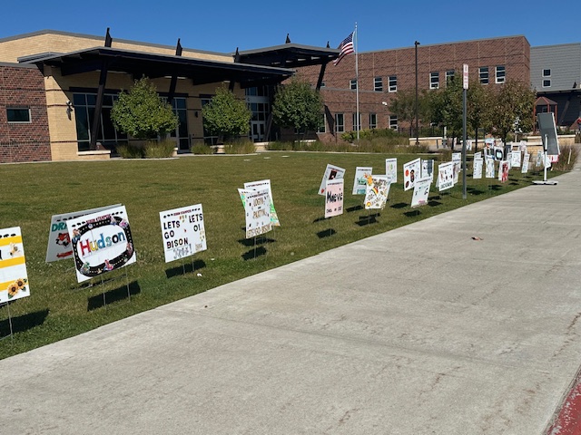 Bison Stampede Encouragement Signs photo