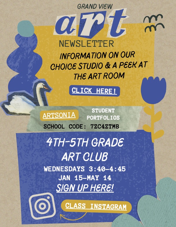 Art newsletter flyer